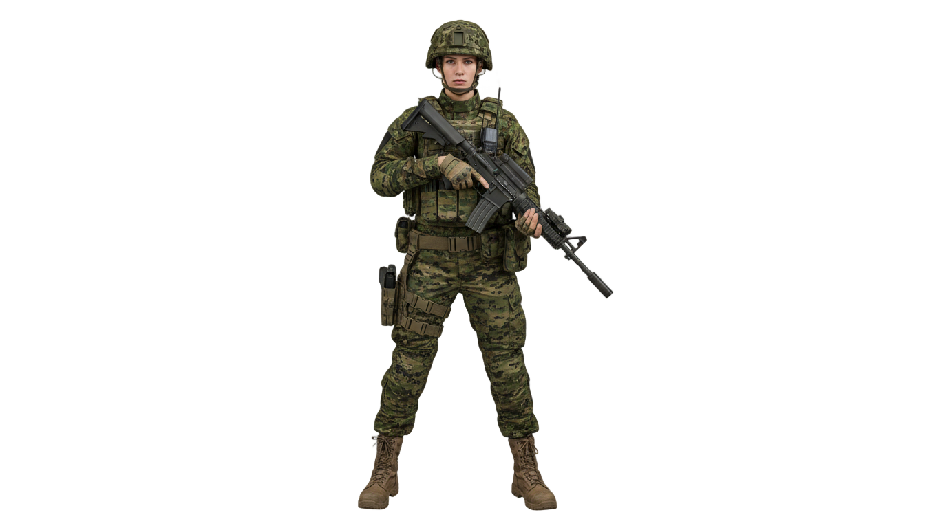 female soldier png PNG transparent background