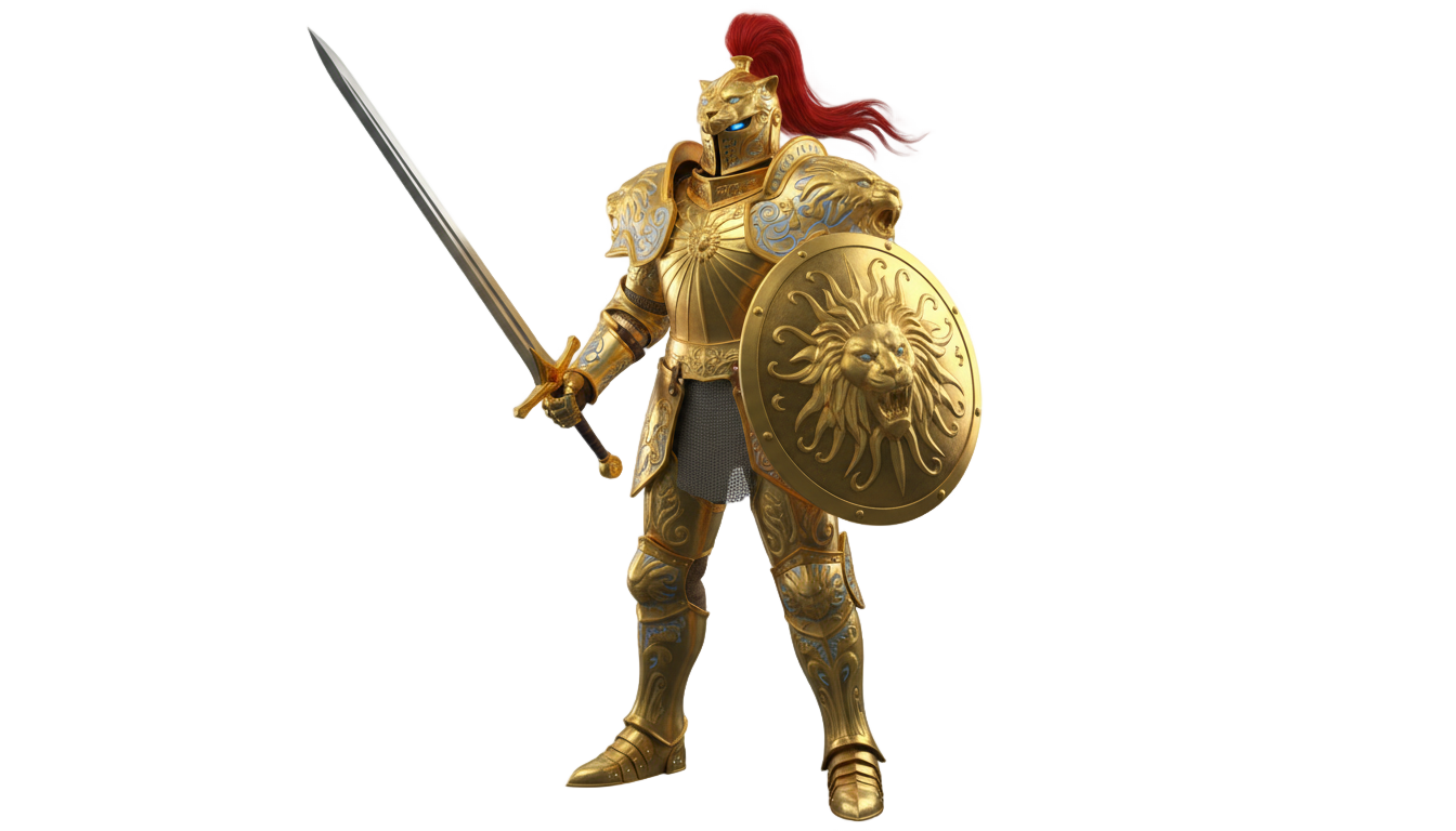 golden knight clash royale png PNG transparent background