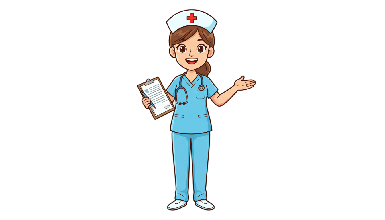 cute nurse clipart png PNG transparent background