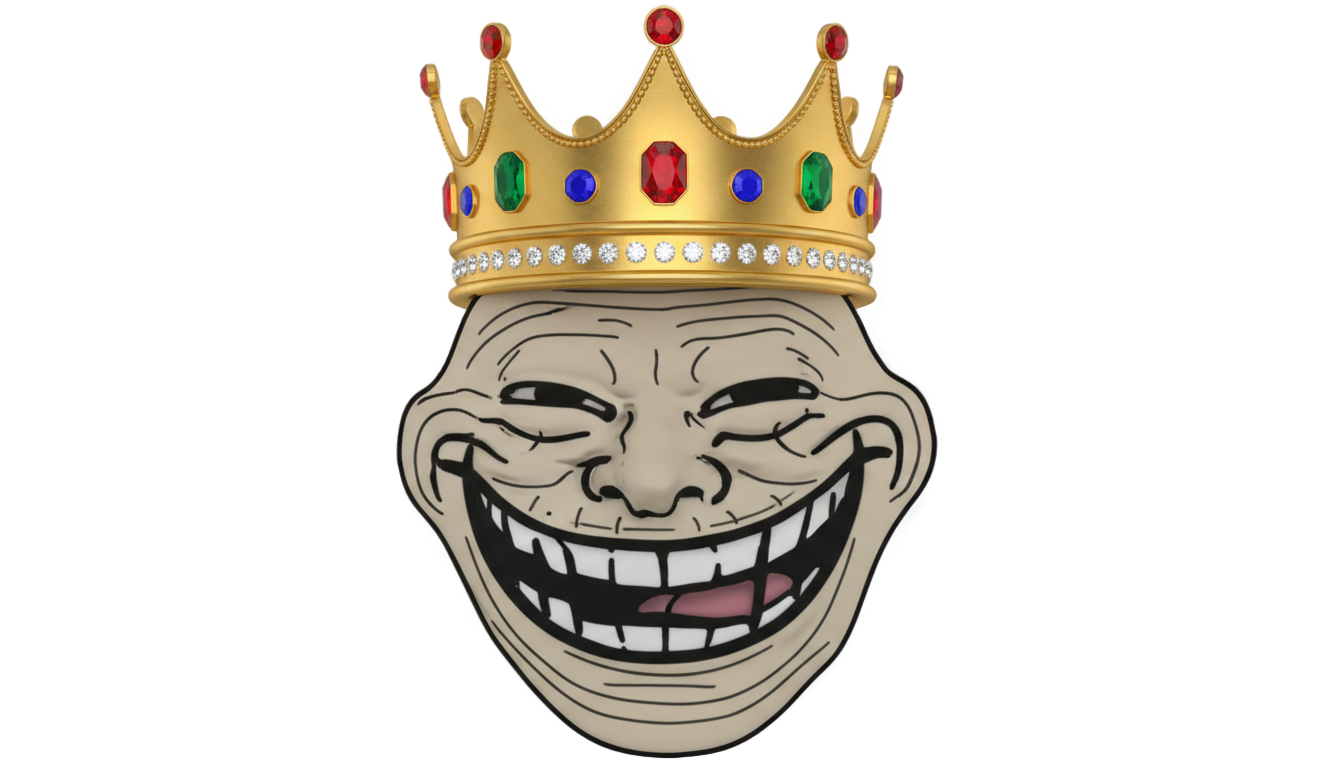 king troll face png PNG transparent background