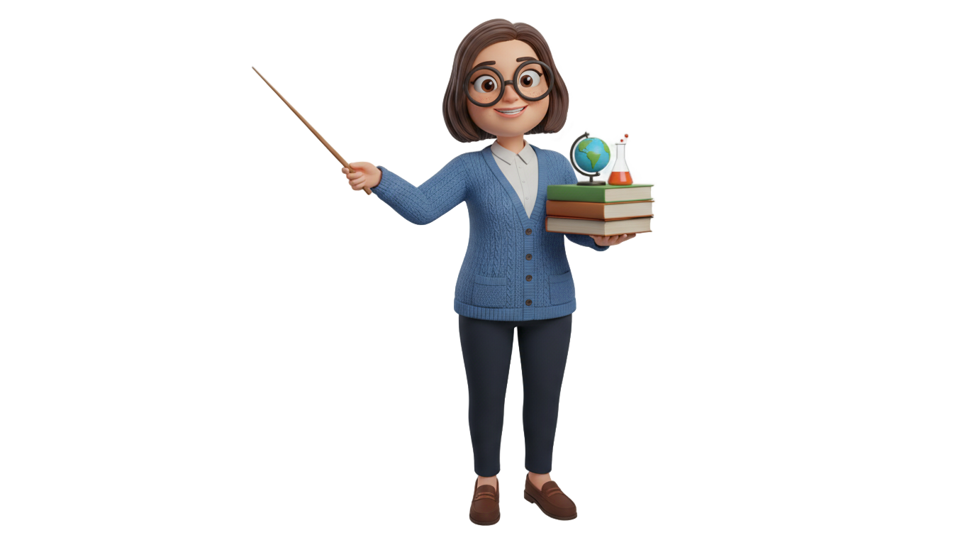 cute teacher png PNG transparent background