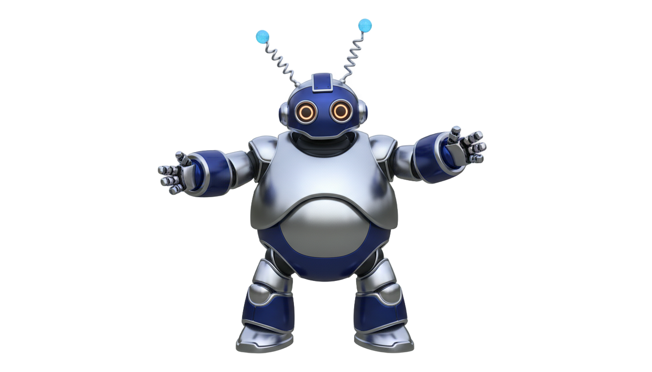 3d robot png PNG transparent background