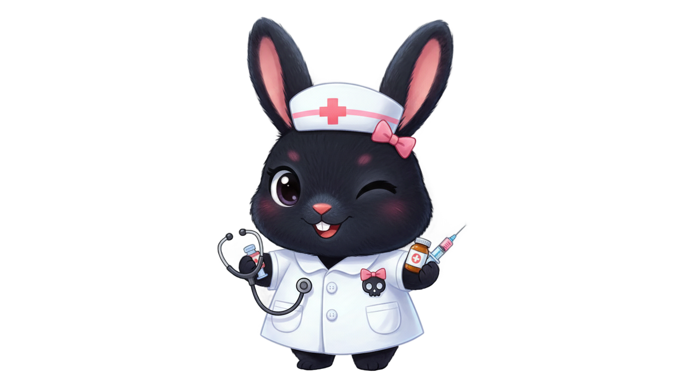kuromi nurse png PNG transparent background