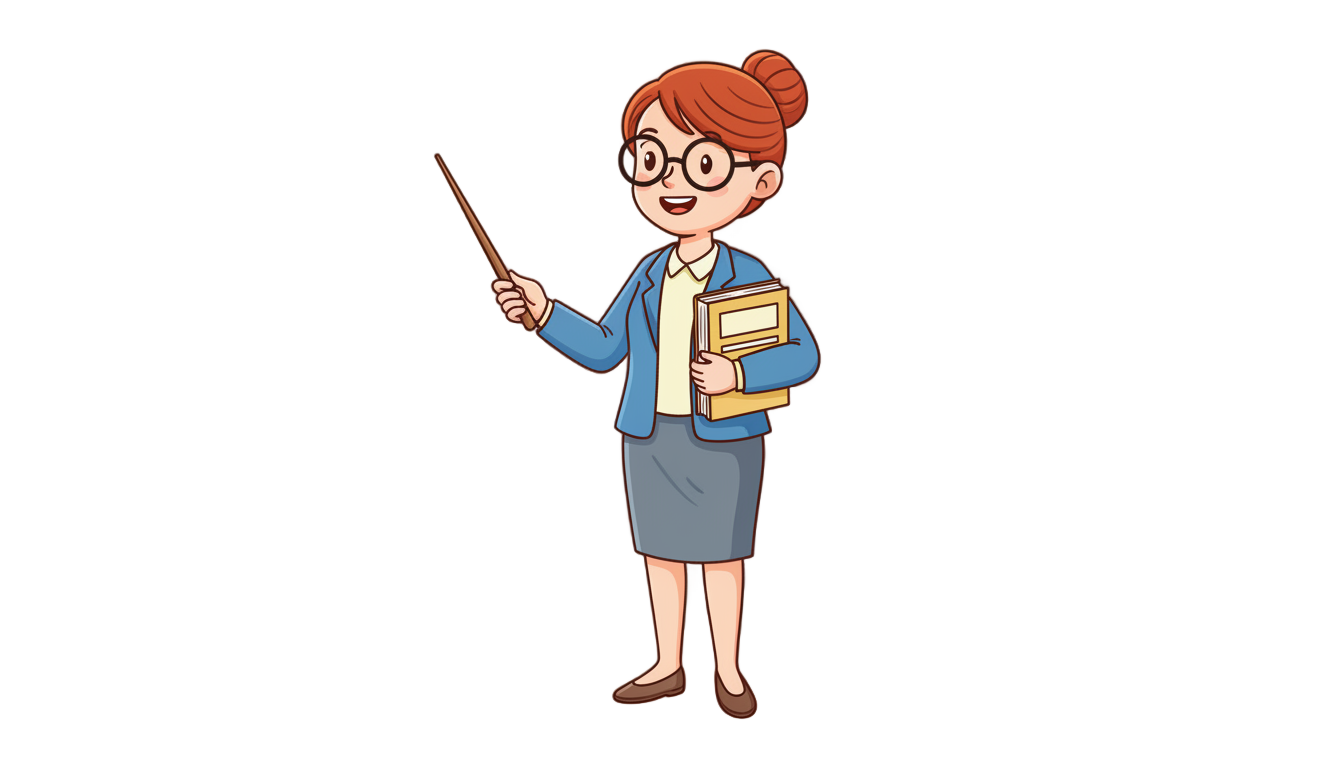 animated teacher png PNG transparent background