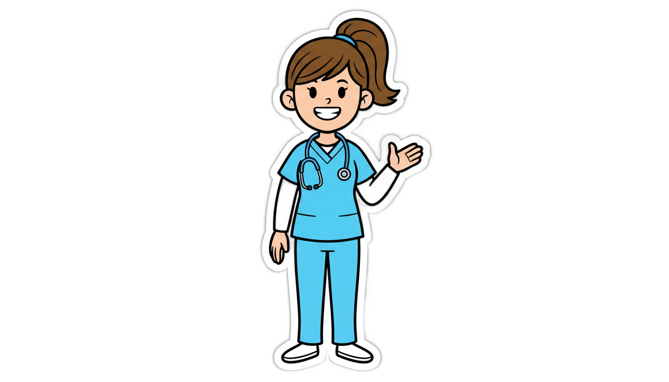 nurse sticker png PNG transparent background