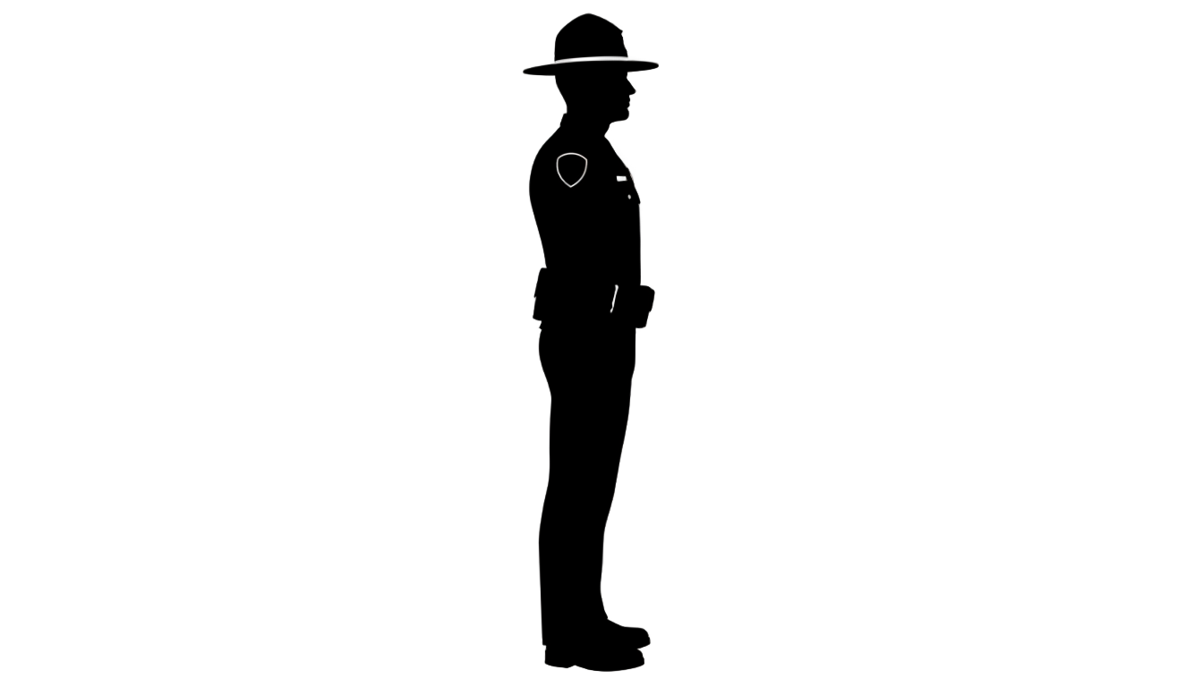 police officer silhouette png PNG transparent background