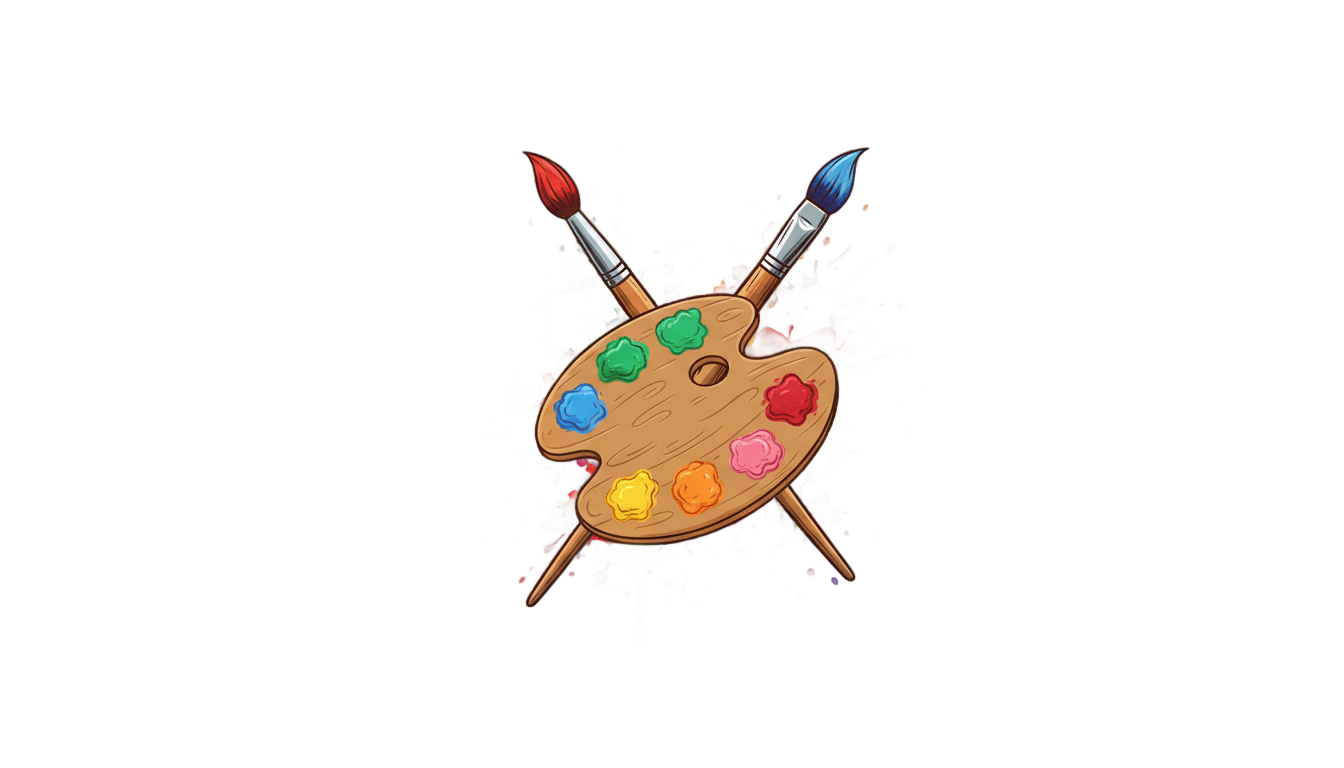 painting artist logo png PNG transparent background