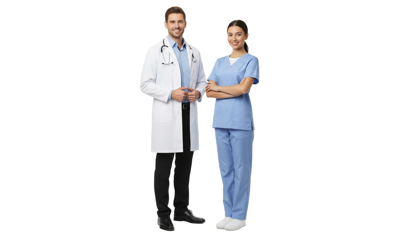 doctor and nurse png PNG transparent background