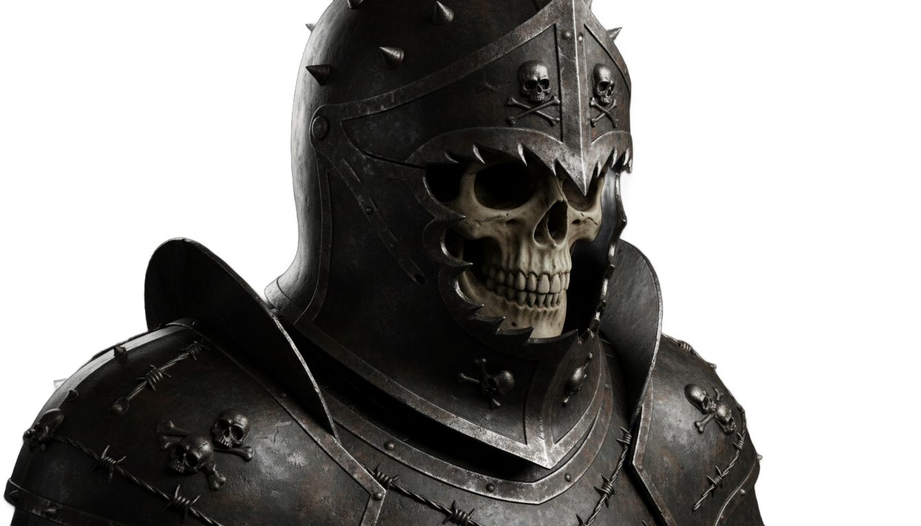 skull knight png PNG transparent background