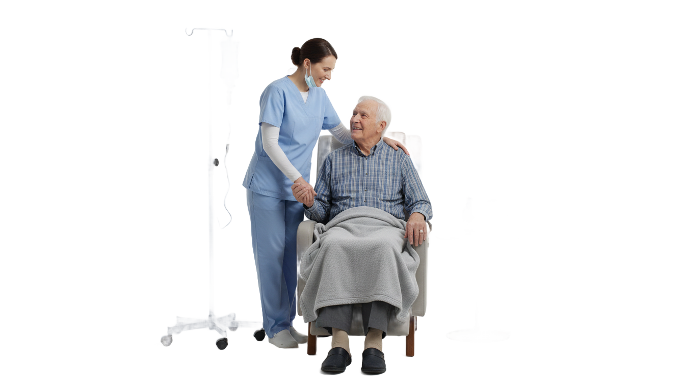 nurse and patient png PNG transparent background