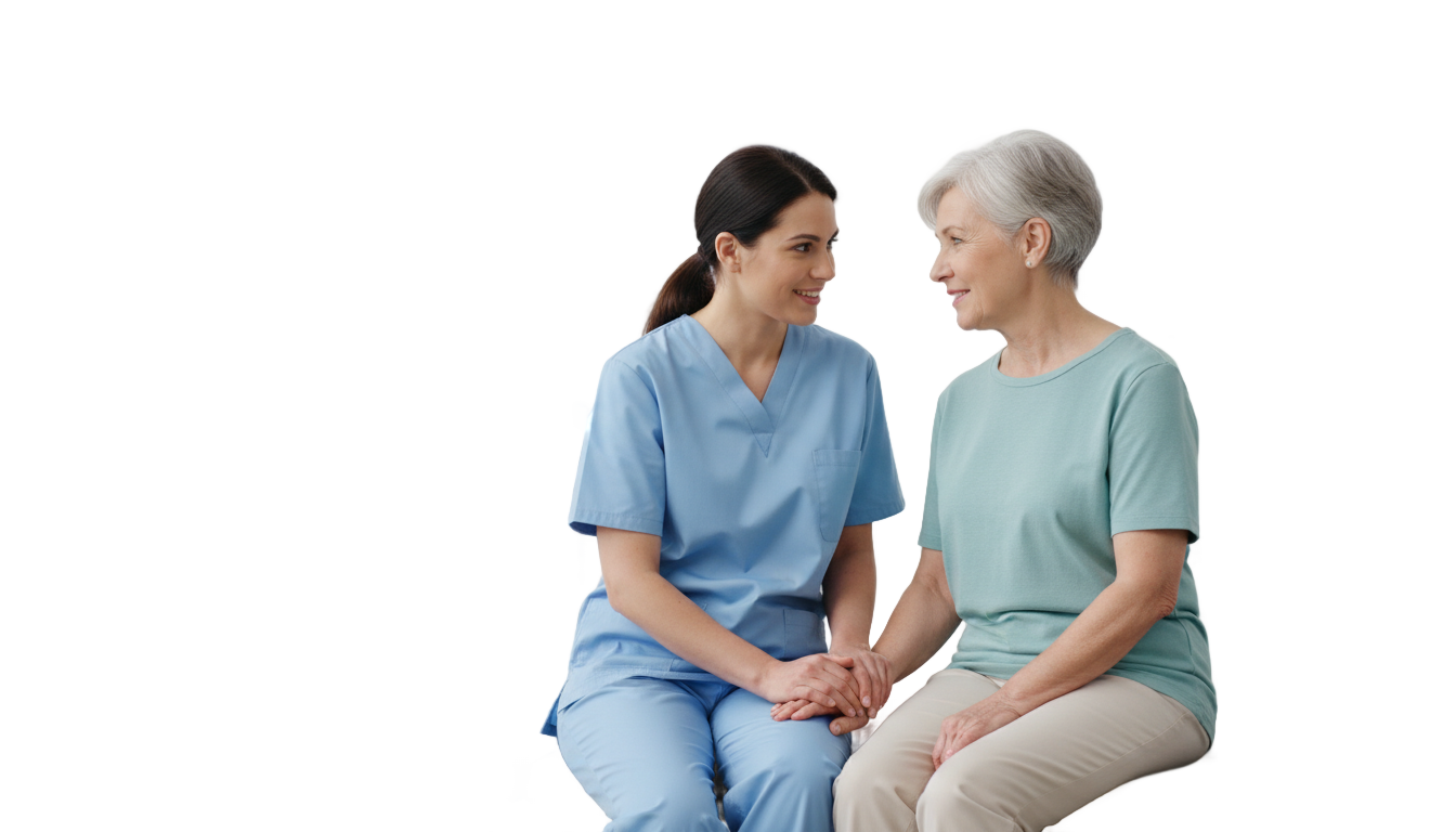 nurse and patient png PNG transparent background
