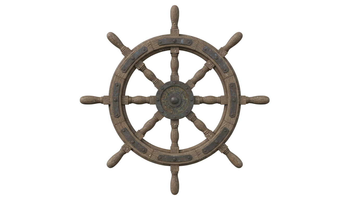 pirate steering wheel png PNG transparent background