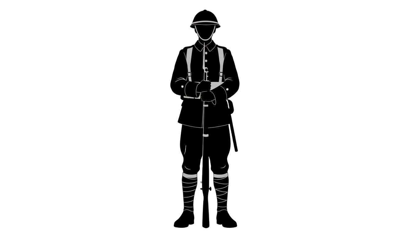 ww1 soldier silhouette png PNG transparent background