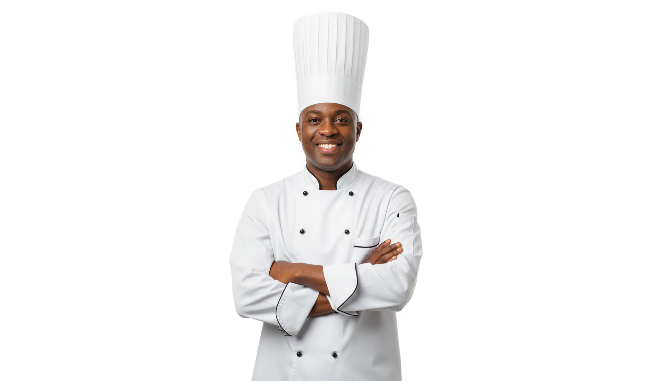 african chef png PNG transparent background