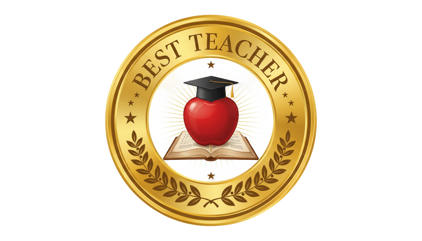 best teacher logo png PNG transparent background