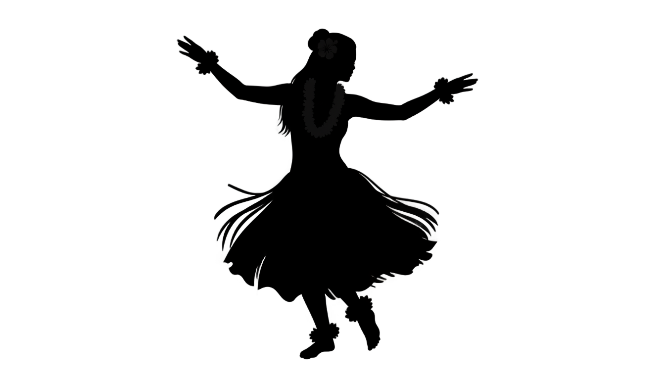 hula dancer silhouette png PNG transparent background