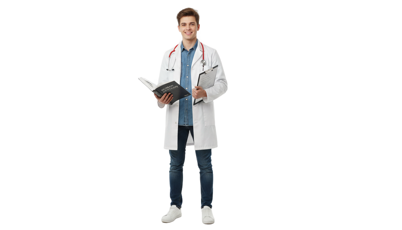 student doctor png PNG transparent background