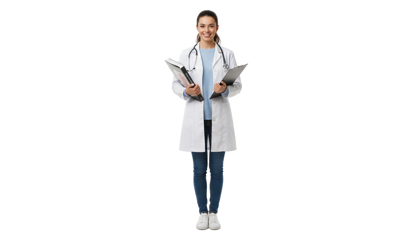 student doctor png PNG transparent background