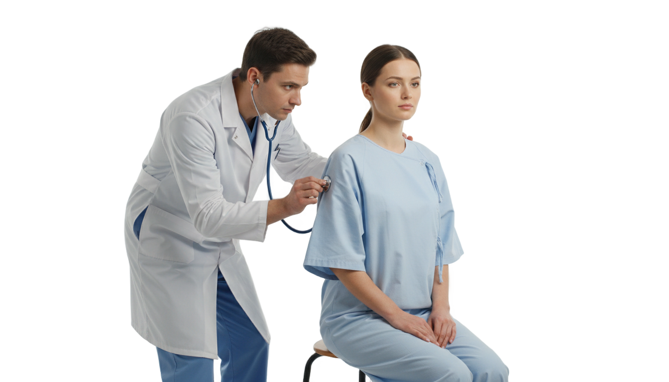 doctor checking patient png PNG transparent background