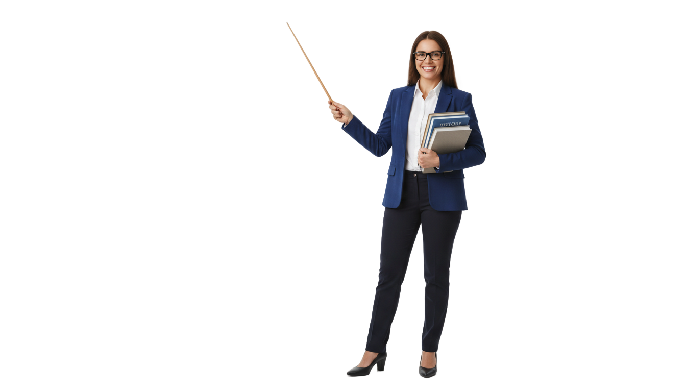female teacher png PNG transparent background