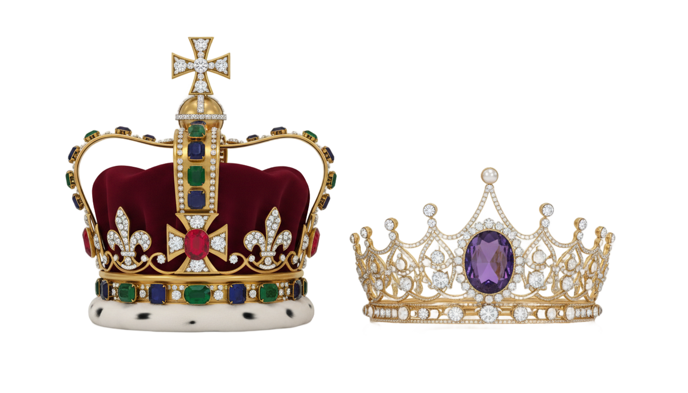 king and queen crown vector png PNG transparent background