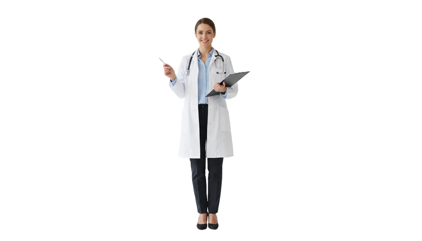 female doctor cartoon png PNG transparent background