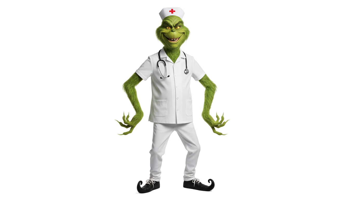 grinch nurse png PNG transparent background
