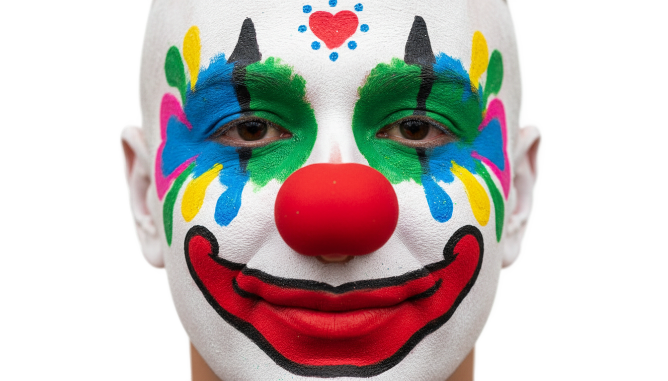 clown face paint png PNG transparent background