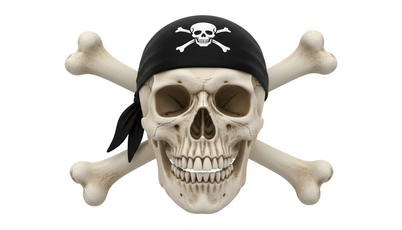 pirate skull emoji png PNG transparent background