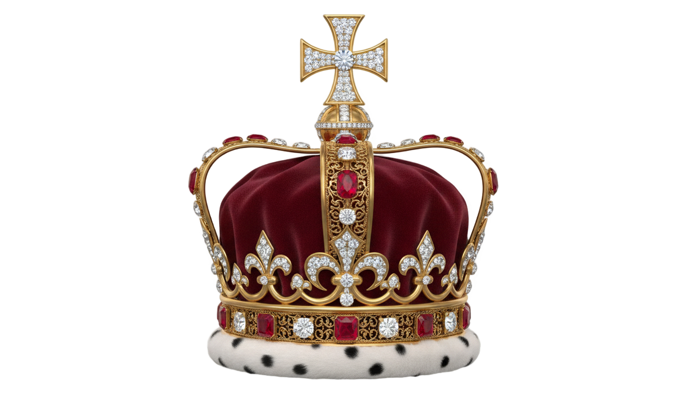 realistic king crown png PNG transparent background