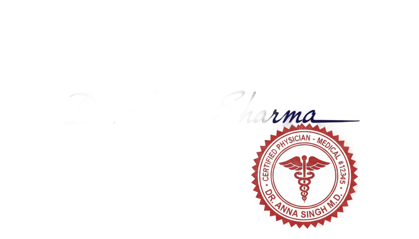 firma de doctor con sello png PNG transparent background