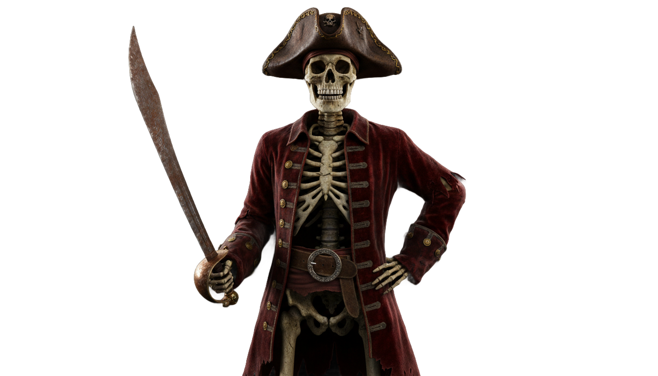 skeleton pirate png PNG transparent background