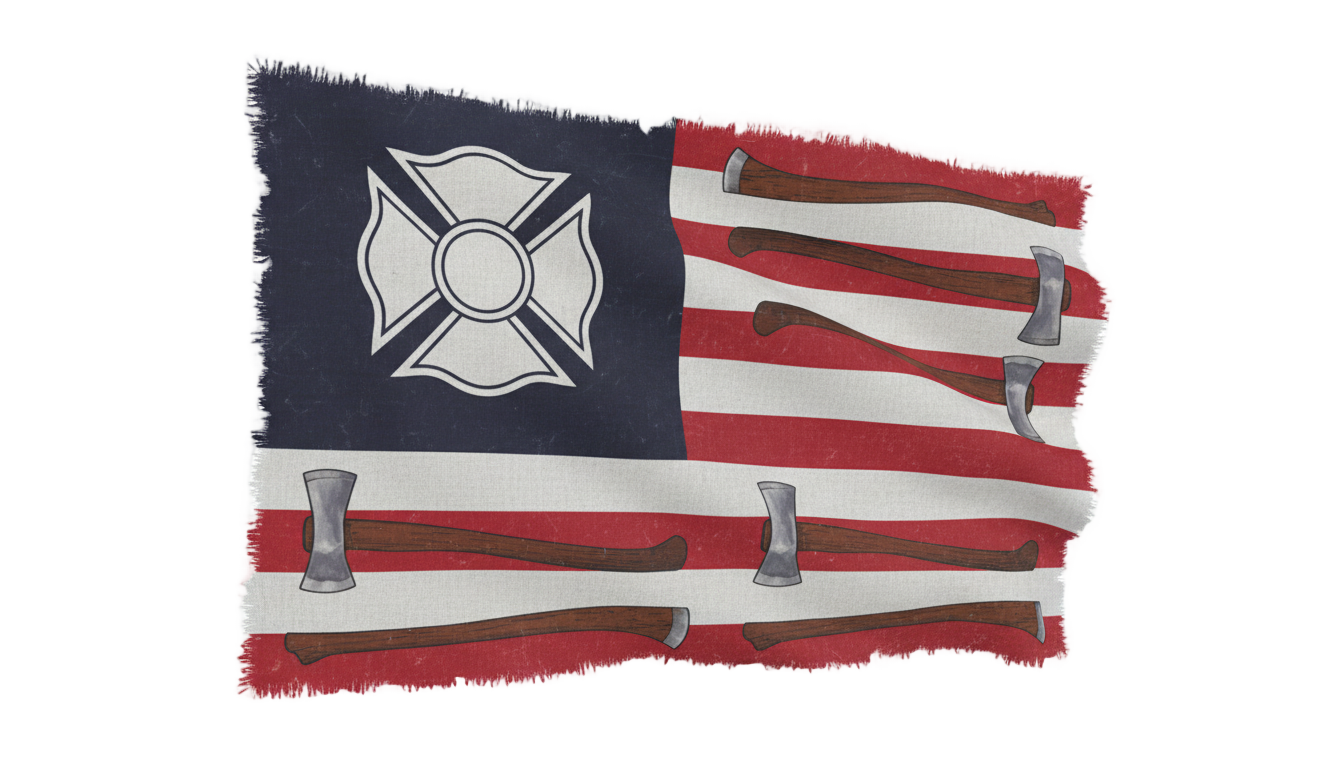 firefighter flag png PNG transparent background