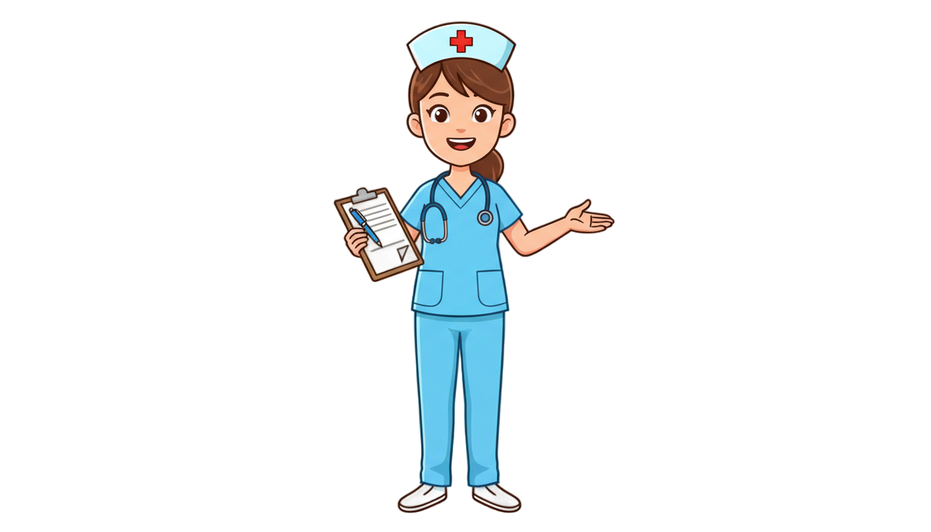 cute nurse clipart png PNG transparent background