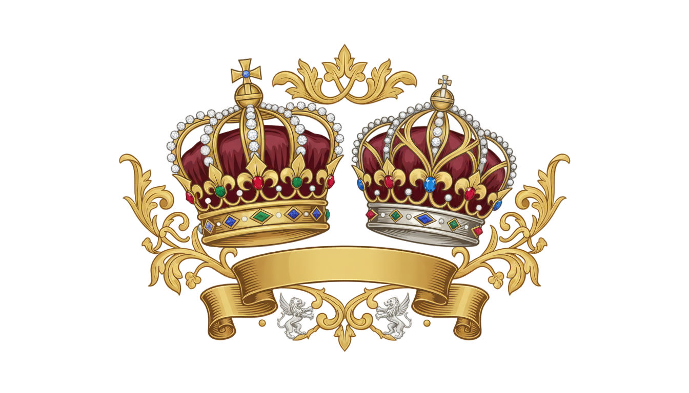 king and queen logo png PNG transparent background