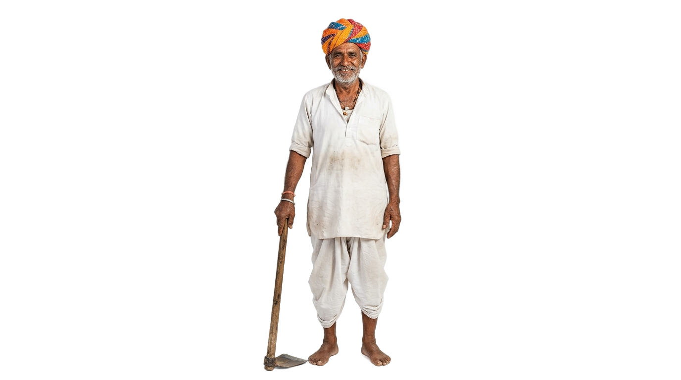 farmer png india PNG transparent background