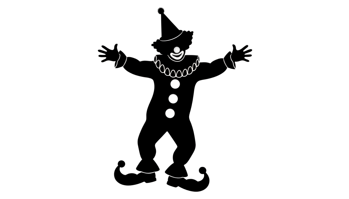 clown silhouette png PNG transparent background
