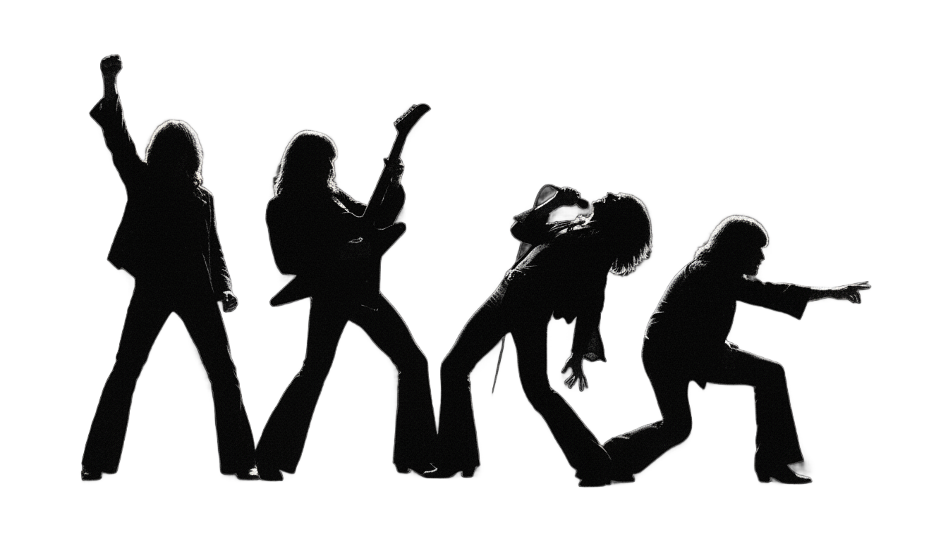 queen band silhouette png PNG transparent background