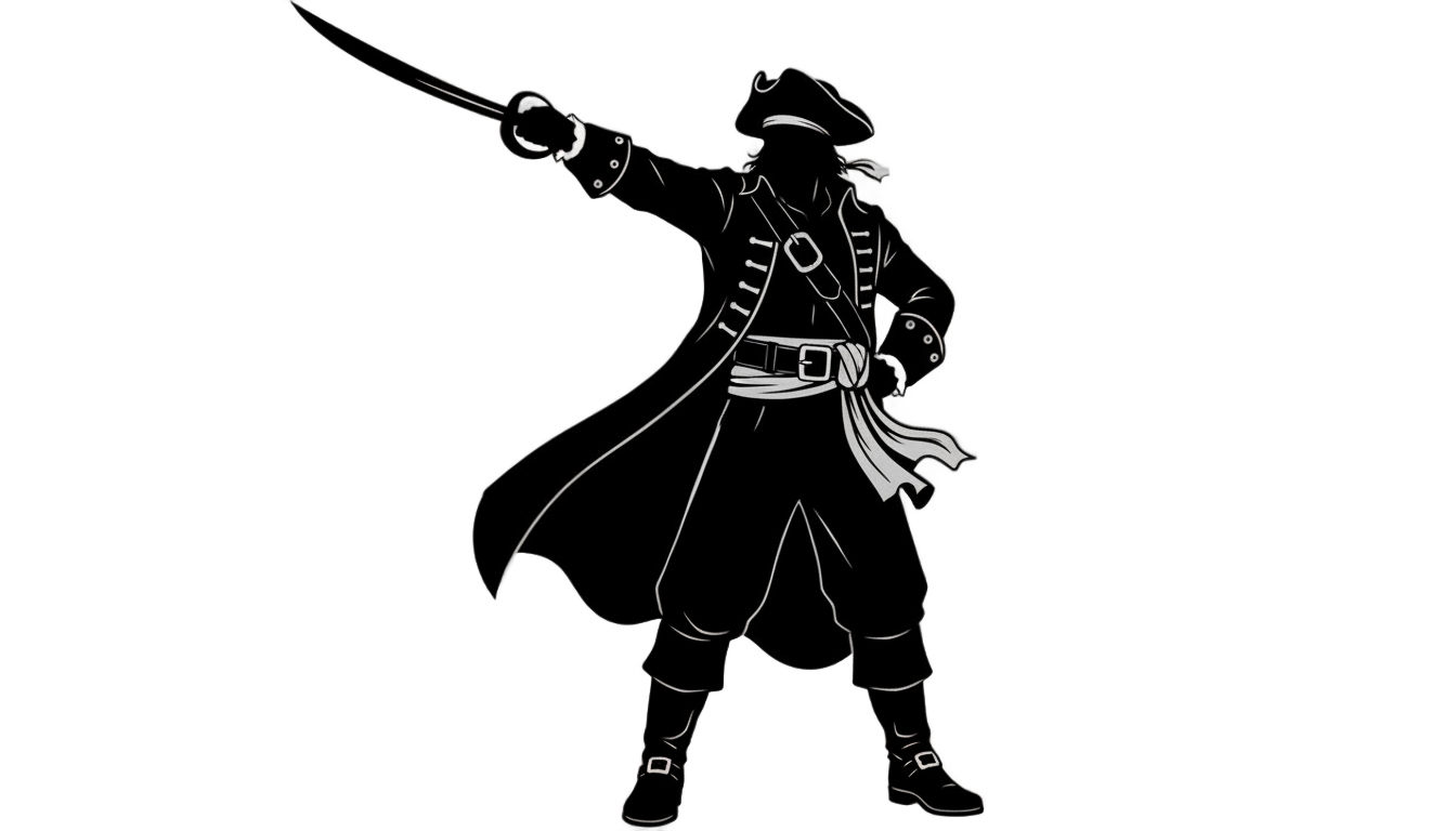 pirate silhouette png PNG transparent background