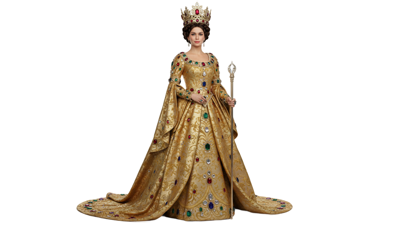 golden queen png PNG transparent background
