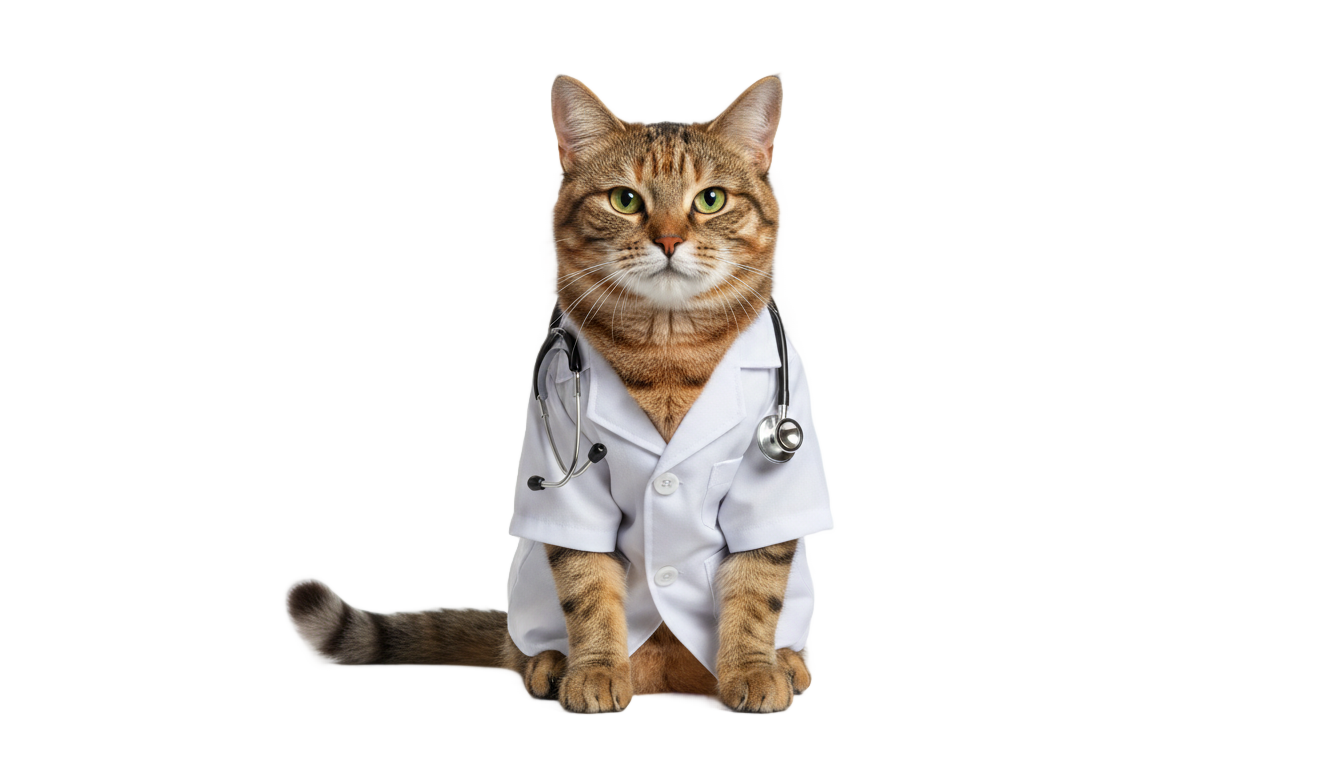 cat doctor png PNG transparent background