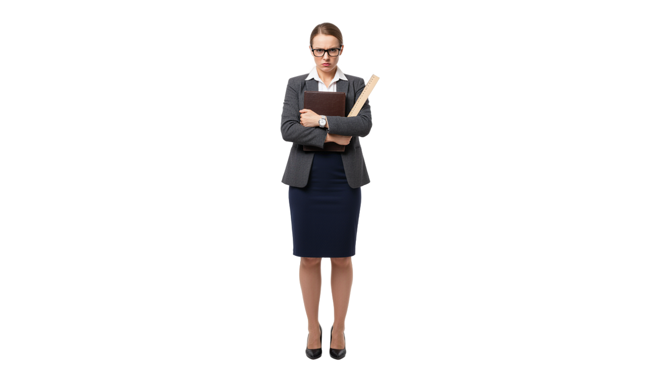 angry teacher png PNG transparent background
