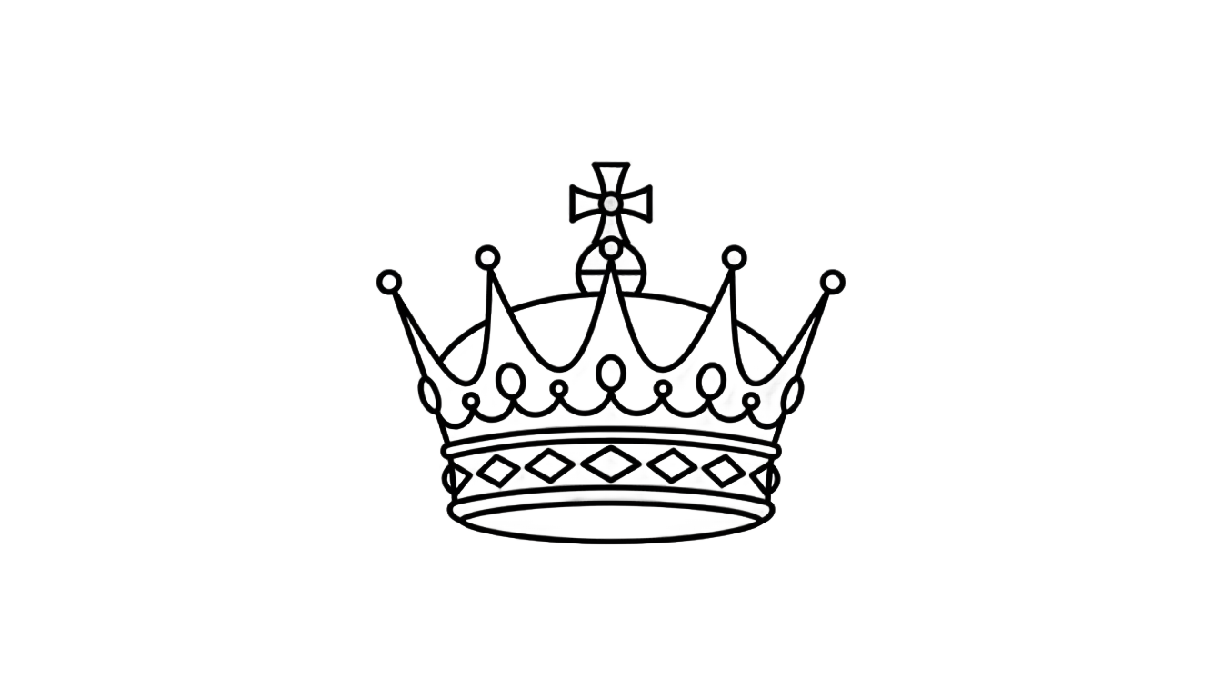 king crown outline png PNG transparent background