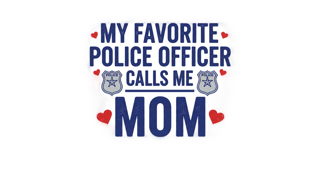 my favorite police officer calls me mom png PNG transparent background
