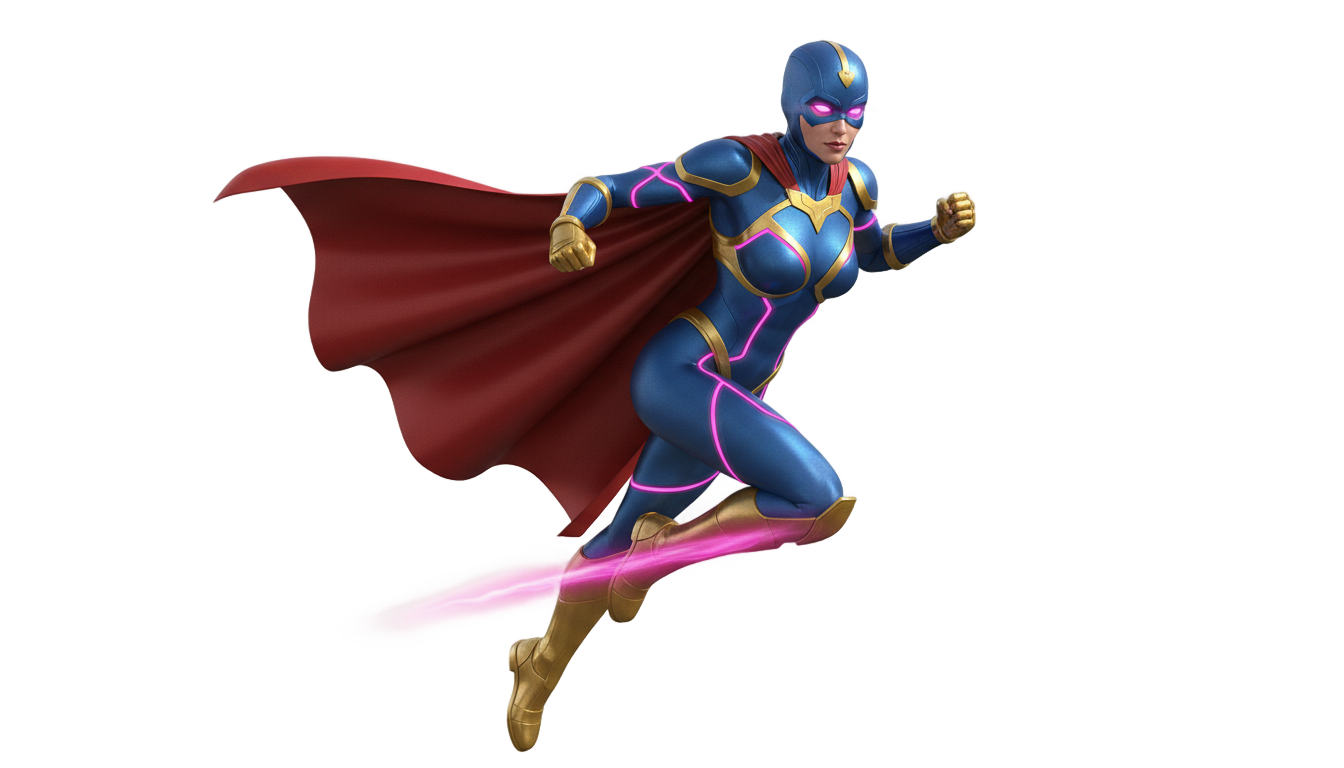 female superhero png PNG transparent background