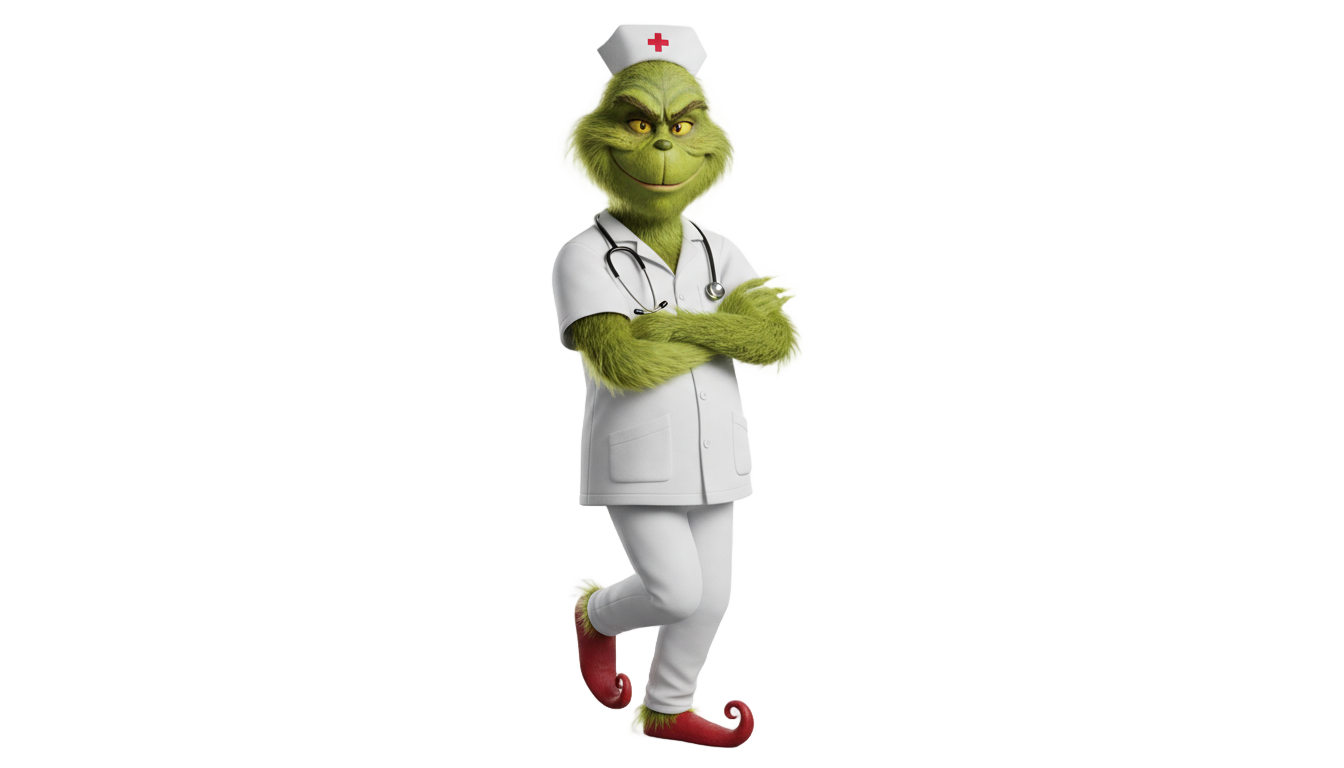 grinch nurse png PNG transparent background