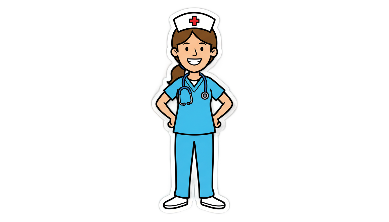 nurse sticker png PNG transparent background