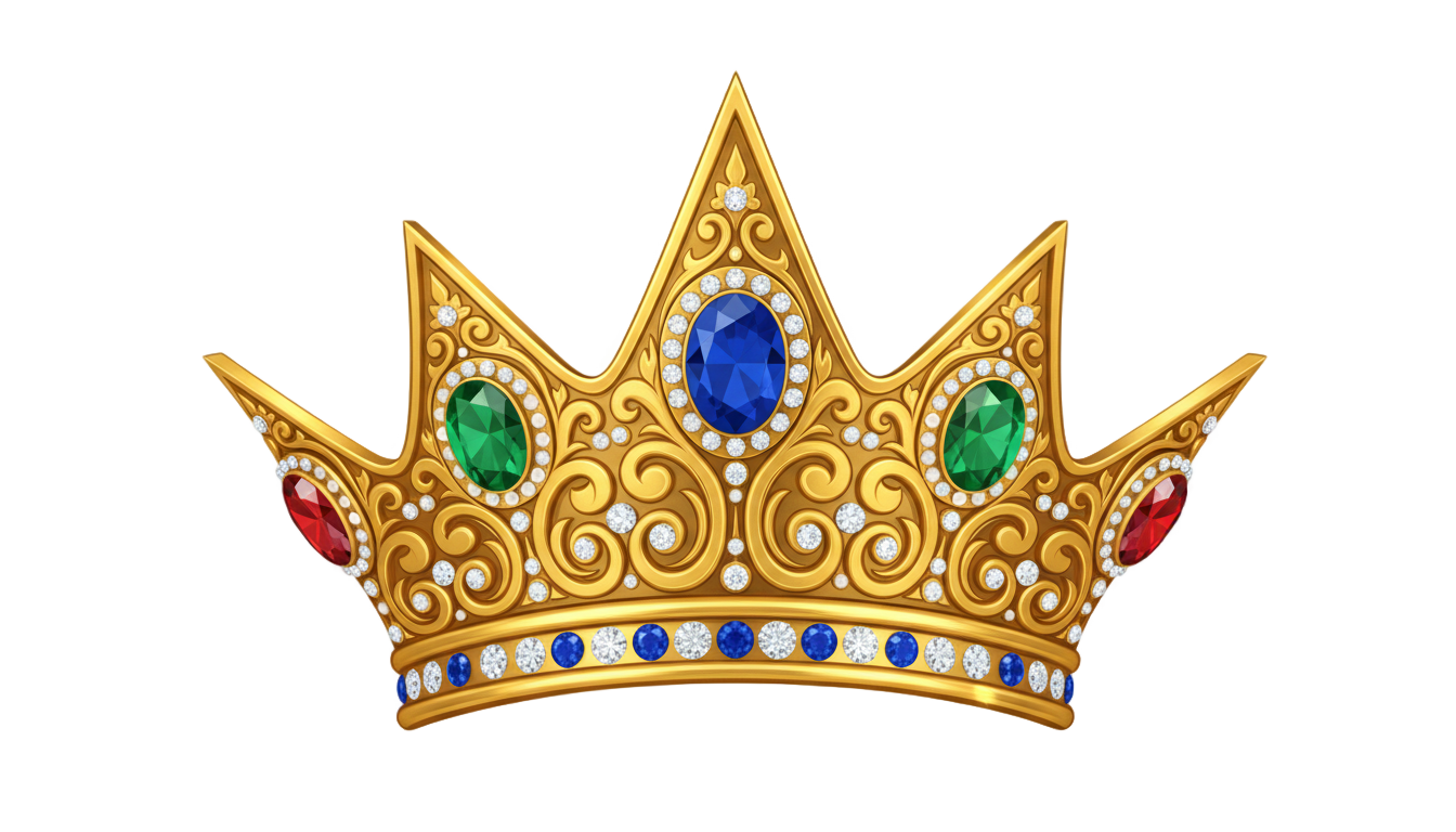 gold queen crown logo png PNG transparent background