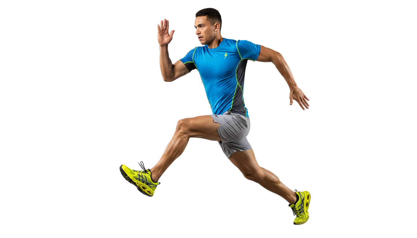 running athlete png PNG transparent background