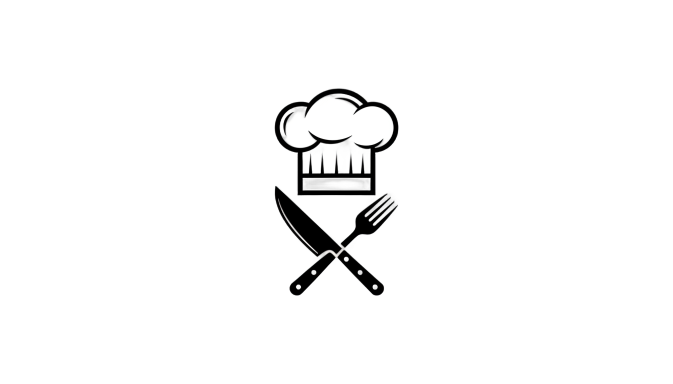 chef logo png black and white PNG transparent background
